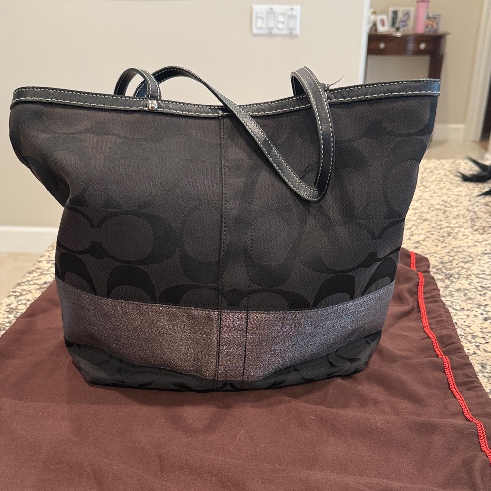 Coach Black and silver Women's Tote Bag